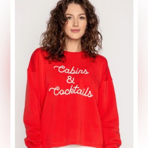 PJ Salvage Red 'Cabins & Cocktails' Pajama Top - Picture 1 of 2